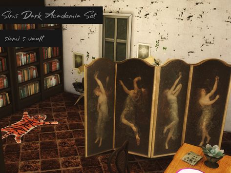 Sims 4 Photo Backdrop, Sims Cc Background, Academia Sims 4 Cc, Sims 4 Cc Light Academia Furniture, Sims 4 Dark Academia Build Cc, Sims 4 Cc Furniture Dark Academia, Sims 4 Cc Wall Divider, Sims 4 Cc Exterior Walls, Sims 4 Cc Dark Academia Furniture