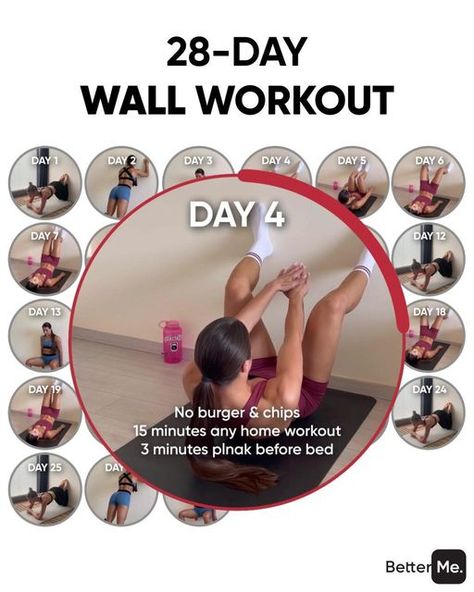 Health Coaching app on Instagram: "28 Days Challenge To Lose Weight At Home." 28 Day Challenge Wall Exercises, 28 Day Wall Challenge, 28 Day Wall Workout Challenge, 28 Day Challenge Workout, Wall Workouts, Pilates Challenge, Wall Workout, 28 Day Challenge, Ab Challenge