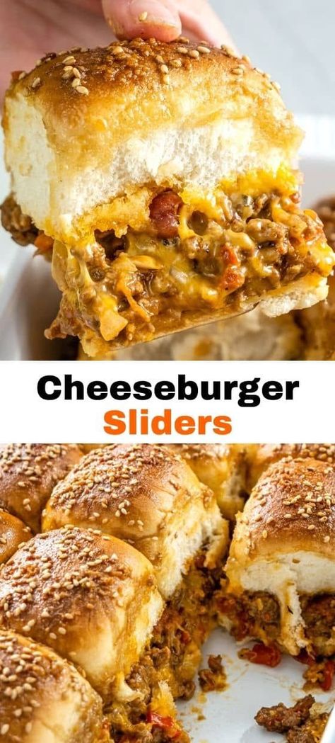 This is hands down the best cheeseburger sliders recipe I have ever tasted in my entire life. I know this is a lot to say, but believe me when I tell you, the secret is in the sauce. These are not your ordinary hamburger sliders. Ground Beef Sliders, Sliders Recipes Hawaiian Rolls, Hamburger Sliders, Field Meals, Mini Cheeseburger, Hawaiian Roll Sliders, Slider Sandwiches, Cheeseburger Sliders, Beef Sliders