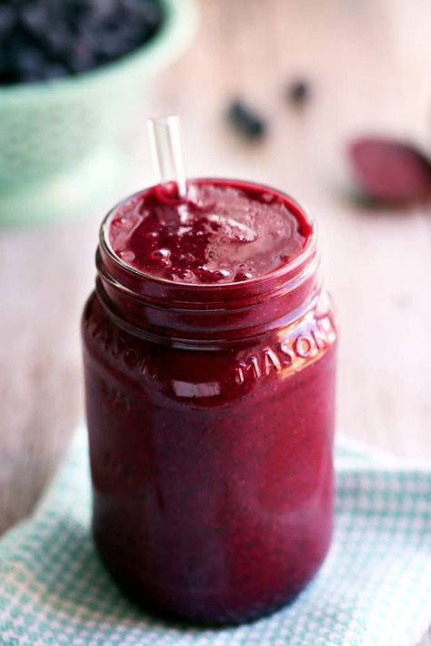 Beet & Berry Smoothie Liquid Breakfast, Smoothie Berry, Histamine Diet, Blueberry Smoothie Recipe, Beet Smoothie, Low Histamine, Homemade Syrup, Immersion Blender, Blueberries Smoothie