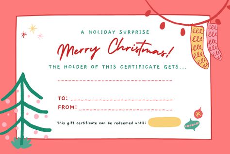 Magazine Subscription Gift Printable, Free Printable Christmas Gift Certificates, Christmas Certificate Printable, Gift Coupons Printable, Diy Gift Certificate Ideas, Christmas Certificate, Gift Certificate Template Free, Free Printable Gift Certificates, Christmas Gift Certificate Template