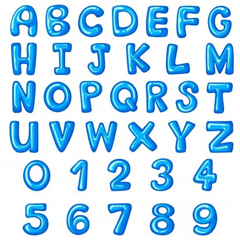 Blue Alphabet Letters, Circut Joy, Abc Nursery, Alphabet Capital Letters, Alfabet Font, Blue Letters, Alphabet Templates, Abc Printables, Blue Font