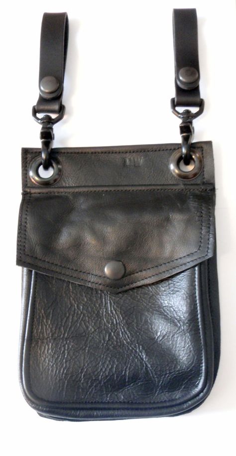 Darkwear Black on Black Leather Hip Pouch Belt Pouch by Darklysewn, $54.00 Leather Hip Pouch, Belt Pocket, Hip Pouch, Leather Hip Bag, Diy Leather Bag, Leather Belt Bag, Handmade Leather Wallet, Black On Black, Belt Pouch