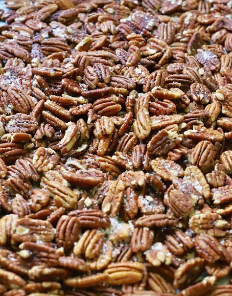 How to Roast Pecans | gritsandpinecones.com Toasted Nuts In Oven, How To Roast Pecans, Salted Pecans Recipe, Toasting Pecans, Roast Pecans, Toasted Pecans Recipe, Roasted Pecans Recipe, How To Roast, Roasted Pecans