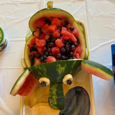 Elephant Charcuterie Board, Elephant Fruit Platter, Jungle Theme Fruit Platter, Elephant Watermelon, Elephant Watermelon Carving, Grandmas Birthday, Elephant Shape, Watermelon Fruit, Grandma Birthday