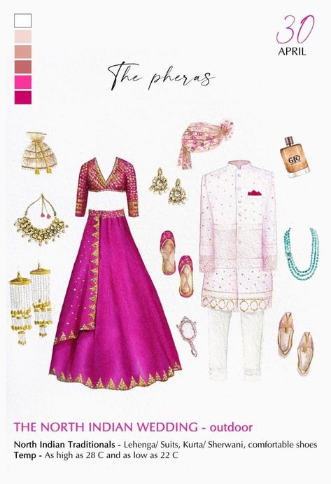 Everything About Wedding Wardrobe Planner For Guests - ShaadiWish Wardrobe Planner For Indian Wedding, Haldi Dress For Groom, Wardrobe Illustration, Nikah Ideas, Wardrobe Nursery, Wedding Illustration Card, Wedding Illustrations, Dancing Wedding, Wardrobe Planner