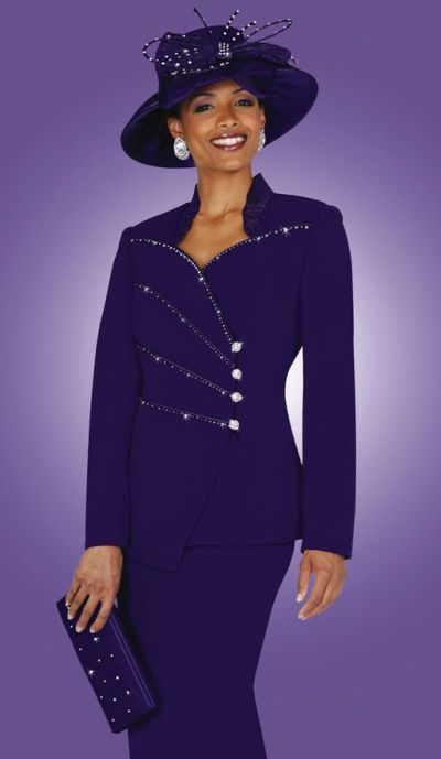 Purple. Ladies Church Suits, Christmas Outfits Dressy, First Lady Church Suits, Church Suits And Hats, Church Lady Hats, Church Girl, Women Church Suits, Church Attire, Go To Church