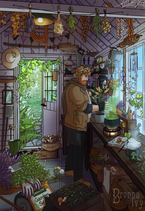 Witch Greenhouse, Modern Male Witch, Male Witch, Witch Garden, Modern Magic, Modern Witch, Modern Fantasy, Witch Art, Witch Aesthetic