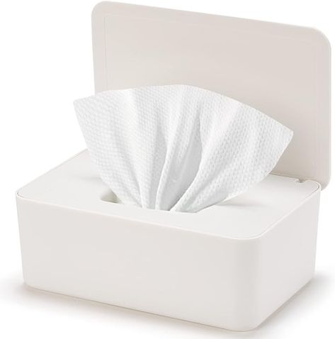 Baby Wipes Dispenser, Wipe Holder for Baby & Adult,Keeps Wet Tissue Fresh, Non-Slip Wipes Case, Flushable Wipe Container with Sealing Design Lid (1-White) : Amazon.ca: Baby Huggies Wipes, Baby Wipe Holder, Baby Wipes Container, Wipes Holder, Sealing Design, Wipe Holder, Flushable Wipes, Wipes Container, Aesthetic Galaxy