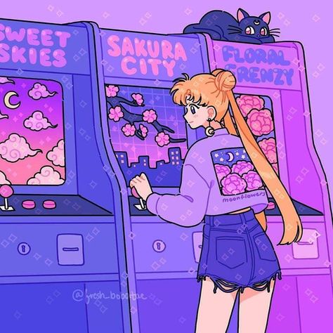 #sailormoon #sailormercury #sailorvenus #sailormars #sailorjupiter #sailorsaturn #sailorpluto #sailoruranus #sailorneptune #sailorchibimoon… Arcade Machine, Sailor Moon, A Girl, Moon, Instagram, Art