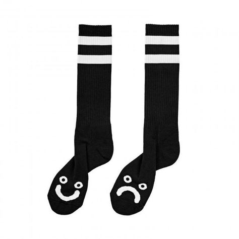 Polar Skate Co Socks Happy Sad Black | snapchat @ http://ift.tt/2izonFx Skateboard Wheel, Ski Accessories, Skateboarder, Knitted Tshirt, Outdoor Shoes, Shoe Care, Shoe Brands, Skateboard, Bag Accessories