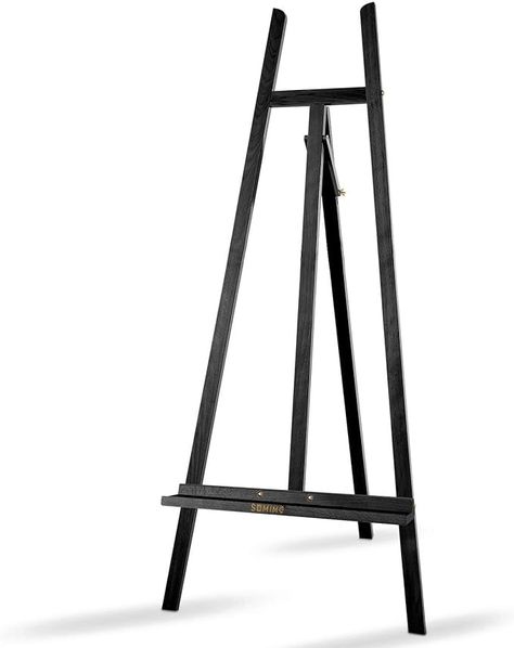 Amazon.com: Somime A - Frame Wooden Display Easel - Adjustable Lyre Beechwood Studio Easel Stand Holding Canvas Up to 90", Inclinable Artist Floor Painting Easel for Artwork Painting, Black : Everything Else Studio Easel, Painting Easel, Floor Painting, Display Easel, Black Everything, Easel Stand, Wooden Display, Painted Floors, Artwork Painting