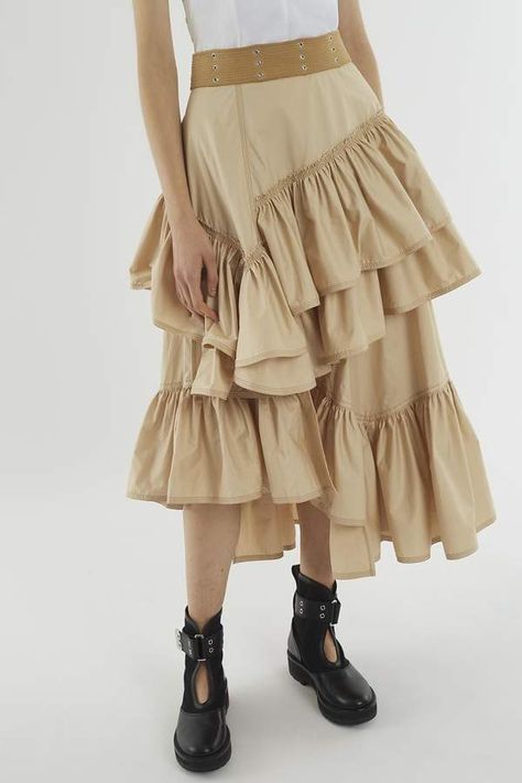 Flamenco Skirt, Pleats Skirt, Statement Skirt, Flounce Skirt, 3.1 Phillip Lim, Phillip Lim, Seasonal Fashion, Fashion Sewing, Skirt Fashion