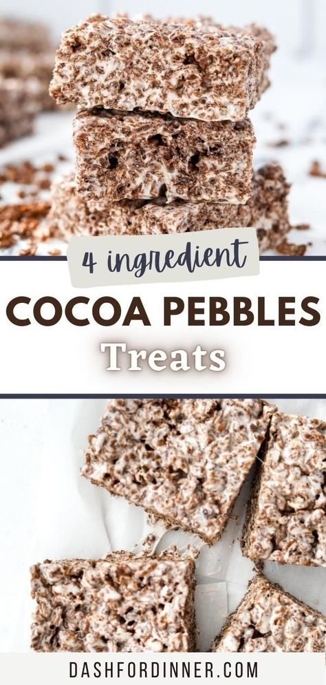 Rice Crispy Treat With Chocolate, Coco Puff Rice Krispie Treats, No Bake Cereal Treats, Rice Krispie Treats With Cocoa Pebbles, Cocoa Puff Rice Krispie Treats, Coco Crispy Treats, Coco Krispies Recipes, Cocoa Krispies Recipes, Coco Pebbles Treats