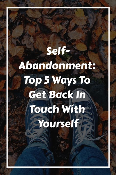 What Is Self-Abandonment? Self-abandonment can be a strange concept.  After all, how can you abandon yourself when you are always with yourself?  Self-abandonment is when you reject, ignore, or suppress parts of yourself in real-time.  That is you abandon yourself when you value the needs and opinions of others more than you value your own.  Self-abandoners are often people pleasers. Self Rejection, Self Abandoning, In Touch With Yourself, People Pleasers, List Of Emotions, Opinions Of Others, 2025 Goals, Codependency Relationships, I Have No One