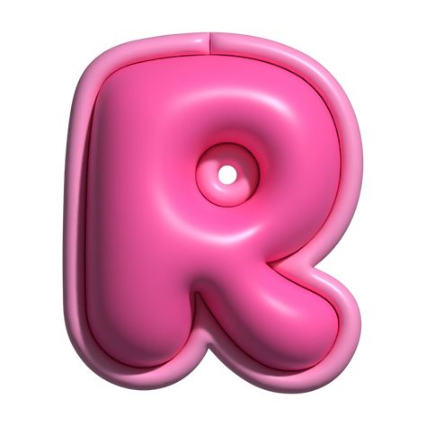 R Bubble Letter, R Letter Design, Sister Circle, The Letter R, Bubble Font, R Logo, Bubble Letter, Fashion Design Collection, 3d Rose