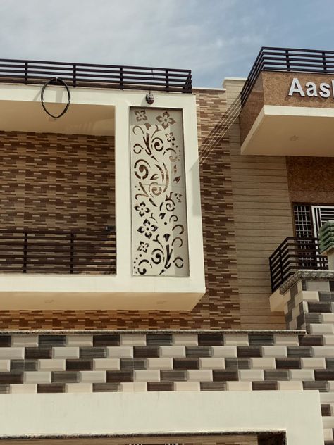 Cnc Jali Design Front Elevation, Wpc Jali Design Front Elevation, Front Elevation Jali Design, Wpc Jali Design Exterior, Mdf Jali Design Front Elevation, Wpc Jali Design Elevation, Cnc Jali Design For Exterior Elevation, Wpc Jali Design, Cnc Jaali Design