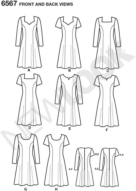 Dress Sewing Patterns Easy, Temple Sealing, Princess Line Dress, Temple Dresses, Figure Illustration, New Look Patterns, Women's Sewing Pattern, Temple Dress, Fashion Drawing Sketches