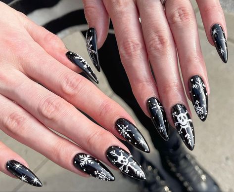 Merry Creepmas, Motorcycle Street, Pencil Pant, Festive Nails, Witch Nails, Witchy Nails, Punk Nails, Gothic Nails, Biker Pants