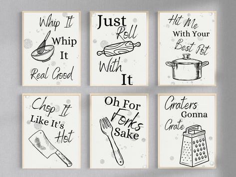 Kitchen Puns, Looking Forward To Seeing You, Kitchen Prints, Memorial Keepsakes, Funny Puns, Prints Wall Art, Funny Quote, Cool Kitchens, Online Printing