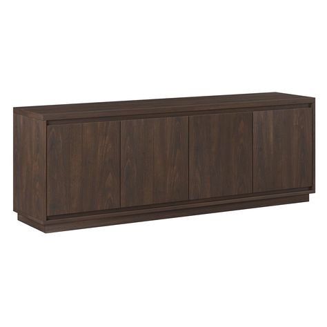 PRICES MAY VARY. A modern contemporary design accommodates TVs up to 75" for your entertaining space. Long Tv Cabinet, Espresso Tv Stand, Brown Tv Stand, Walnut Tv Stand, Tv Stand Brown, Barn Door Tv Stand, Apartment Storage, Living Room Door, Entertaining Space