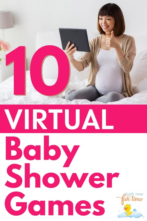 Virtual Baby Shower Games - Top 10 Fun & Easy Ideas Online Baby Shower Games, Virtual Baby Shower Ideas, Virtual Baby Shower Games, Online Baby Shower, Baby Shower Bingo, Virtual Baby Shower, Baby Shower Fun, Printable Baby Shower Games, Easy Ideas