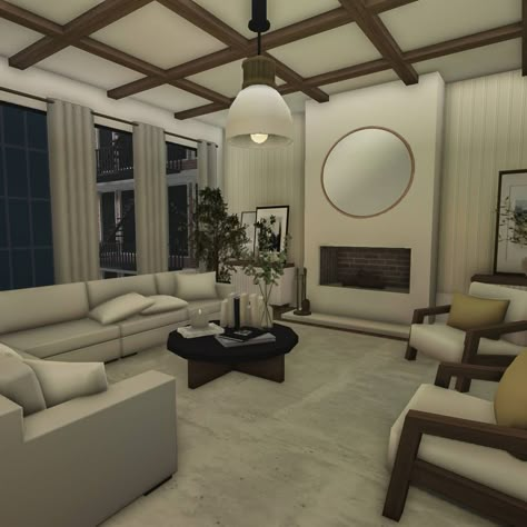 Living Room Designs Roblox Bloxburg, Bloxburg Living Room Inspo Modern, Bloxburg Living Rooms Ideas, Bloxburg House Decor Ideas Living Room, Bloxburg Living Room Ideas Minimalist, Living Room Realistic Bloxburg, Blocksburg Living Room Ideas Modern, Bloxburg Apartment Layout 1 Story, Bloxburg Mediterranean Living Room