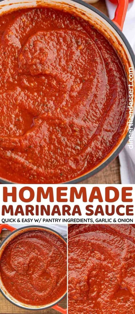 Spaghetti Dishes, Marinara Pasta, Easy Marinara Sauce, Homemade Marinara Sauce, Resep Pasta, Marinara Sauce Recipe, Pasta Sauce Homemade, Marinara Sauce Homemade, Recipe Dinner