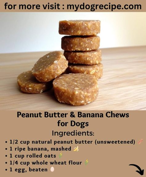 Homemade Dog Peanut Butter, Homade Dog Treats, Foods Dogs Can Eat, Recipes Peanut Butter, Pet Treats Recipes, Dog Treats Homemade Easy, Easy Dog Treat Recipes, Peanut Butter And Banana, Diy Dog Food