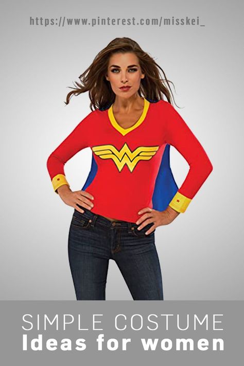 Simple Costume Ideas for Women. Great for Halloween, cosplay, and other fun costume occasions. #EasyCostumeIdeasForWomen #SuperHeroCostumeFemale #SimpleCostumeIdeasForWomen #FemaleSuperHeroCostumes #DiySuperHeroCostumeIdea #SuperHeroCostumes #EasyCostumeIdeas Simple Costume Ideas For Women, Simple Costume Ideas, Diy Superhero Costume, Superhero Costumes Female, Costume Ideas For Women, Easy Costumes, Super Hero Costumes, Dc Superheroes, Cool Costumes