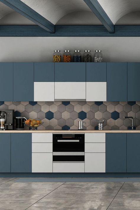 Modular Kitchen Cabinets Colour Combinations, Kitchen Unit Designs, Modern Kitchen Colours, Kitchen Cabinets Color Combination, Kitchen Colour Combination, Model Dapur, Modular Kitchen Cabinets, Kitchen Design Color, Kitchen Modular