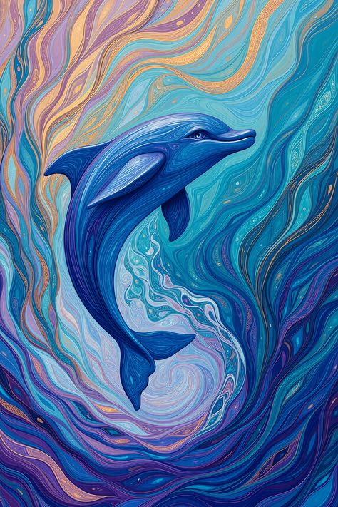 aesthetic wallpaper, phone wallpaper, poster, painting, serene, peacefull, phone background, beautiful wallpaper, aesthetic background, abstract art, marine, dolphin, sea, blue Highlight Drawing, Aesthetic Wallpaper Phone, Blue Art Painting, Artwork For Wall, Dolphin Painting, Dolphin Art, Poster Painting, Background Beautiful, Aesthetic Background