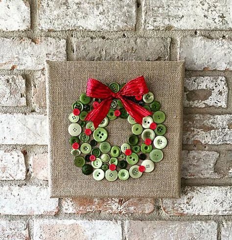 Christmas Crafts To Sell, Christmas Crafts To Make, Diy Christmas Decorations Easy, Easy Christmas Crafts, Easy Christmas Diy, Button Art, Noel Christmas, Button Crafts, Easy Christmas