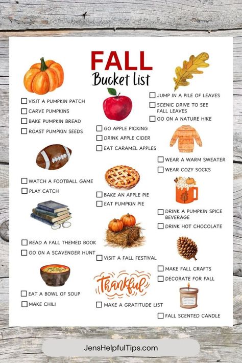 Fall bucket list Thanksgiving Bucket List, Pumpkin Pie Drink, Fun Fall Ideas, Baking Apple Pie, Fall Bucket List Ideas, Classic Fall Desserts, Baked Apple Pie, Roasted Pumpkin Seeds, Pumpkin Farm