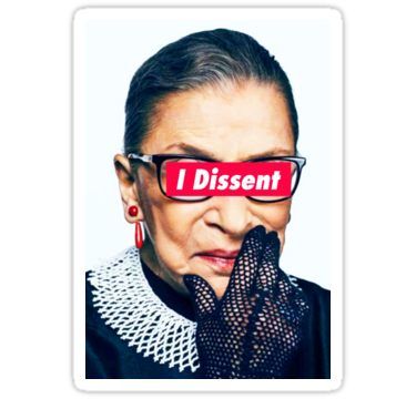 I Dissent, Blanket Roll, Notorious Rbg, Ruth Bader Ginsburg, Print Production, Collage Design, Red Turquoise, Hardcover Notebook, Hardcover Journals