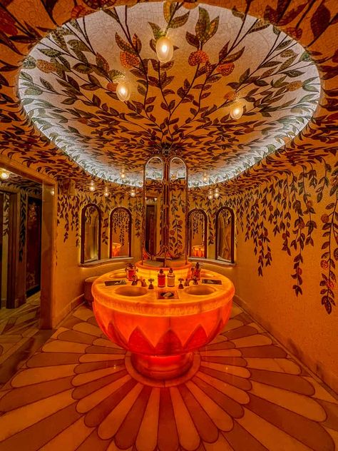 Bacchanalia London Restaurant Review (2023) - A Hedonist Affair! 31 Sicis Mosaic, London Restaurant, Restroom Design, Soap Dispensers, London Restaurants, Restaurant Interior Design, Restaurant Interior, Interior Projects, Dream House Decor