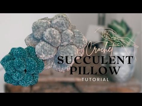 (1) Succulent Pillow Crochet Tutorial - YouTube Succulent Pillow, Crochet Succulent, Pillow Crochet, Crochet Pillow Pattern, Pillow Tutorial, Crochet Plant, Crochet Videos Tutorials, Crochet Pillow, Tutorial Video