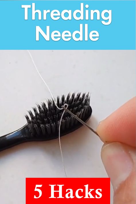 How to Thread a Needle How To Use A Needle Threader, Easy Way To Thread A Needle, How To Thread A Needle, Needle For Embroidery, Diy Embroidery Thread, Threading A Needle, How To Thread, Drawn Thread, Needle Threader