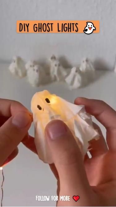 Space Halloween, Diy Ghost, Room Decor Videos, Room Decor For Teens, Diy Lights, Ghost Diy, Diy Room Decor Videos, Diy Crafts Love, Easy Room Decor