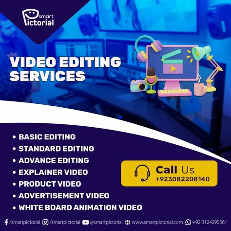 Video editing and animation service for your business https://smartpictorial.com/video-and-animation/ Smart Pictorial provides the most affordable digital solution with creative and quality work. #smartpictorial #videoeditor #logoanimation #LogoDesign #adsproduction #Ads #commercial #intro #outros #trailers #explainers #motiongraphics #VFX Video Ads Creative Advertising Ideas, Editing Poster, Whiteboard Video Animation, Digital Advertising Design, Ads Creative Advertising Ideas, Whiteboard Animation, Minecraft Wallpaper, Graphic Design Flyer, Poster Ideas