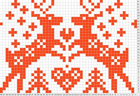 reindeers Deer Pixel Art, Colorwork Knitting Patterns, Colorwork Chart, Fair Isle Knitting Patterns, Colorwork Knitting, Pixel Art Grid, Crochet Tapestry, Fair Isle Pattern, Cross Stitch Animals