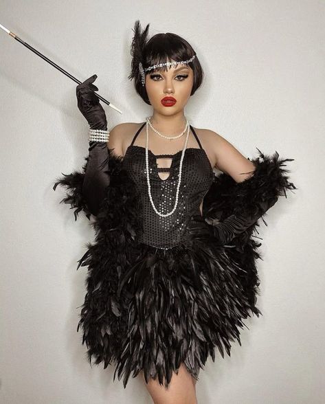 1920 Party Outfit, Cabaret Outfit Ideas, Burlesque Aesthetic Outfit, Cabaret Outfit, 1920s Party Outfit, Great Gatsby Prom, Gatsby Party Outfit, Gatsby Outfit, Cabaret Costume