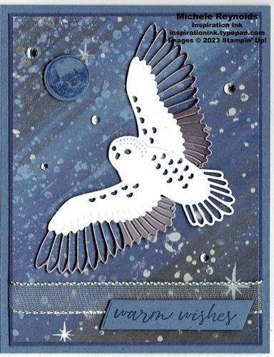 Su Winter Owls Cards, Stampin Up Still Night Owl Cards, Winter Owls Su, Stampinup Owl Cards, Stampin Up Owls, Stampin Up Winter Owls 2023, Owl Cards Handmade, Stampin Up Snowflake Magic Dsp, Winter Owls Stampin Up Cards