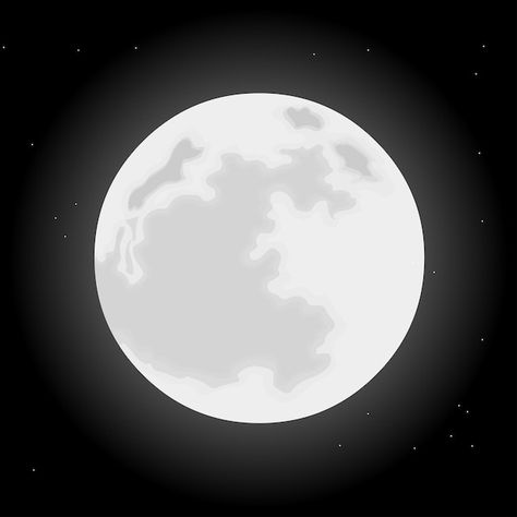 Moon Illustrator, Full Moon Drawing, Moon Animated, Moon Animation, Moon Vector Illustration, Moon Outline, Moon Illustrations, Cartoon Moon, Outline Pictures