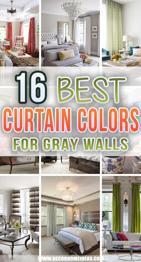 Curtain Colors For Gray Walls, Curtains For Gray Walls, Curtains In Bathroom, Curtains Living Room Window, Curtains For Kitchen Window, Grey Kitchen Curtains, Living Room Window Curtains, Curtains For Grey Walls, Grey Curtains Living Room