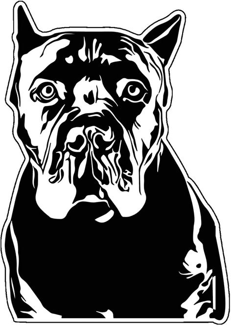 Cane Corso Silhouette, Cane Corso Svg, Doggie Beds, Cool Car Stickers, Cricut Stickers, Wood Burning Patterns Stencil, Pitbull Art, Cane Corso Dog, Corso Dog