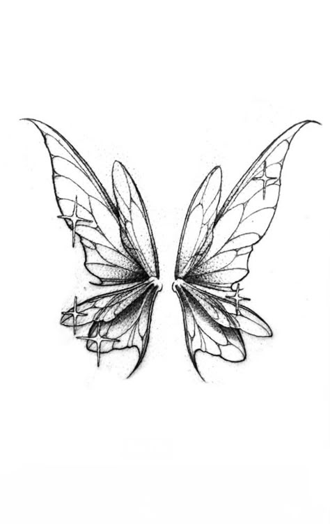 Dark Fairy Wings Tattoo, Moth Wing Back Tattoo, Sunchild Tattoo, Tinkerbell Wings Tattoo, Wing Tattoo Back, Butterfly Wings Drawing, Fairy Wings Drawing, Fairy Wing Tattoos, Butterfly Wing Tattoo