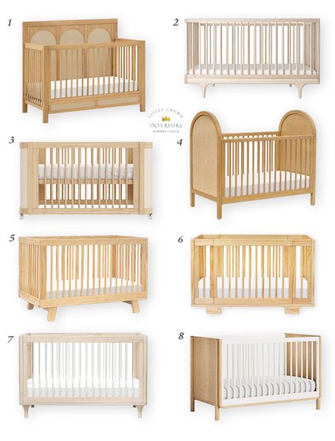 Our Favorite Light Wood Cribs for the Nursery - Little Crown Interiors Light Wood Crib, Nursery Design Neutral, Nursery Interior Design, Nursery Interior, Wood Crib, Sweet Nursery, Junior Bed, Green Nursery, Mini Crib