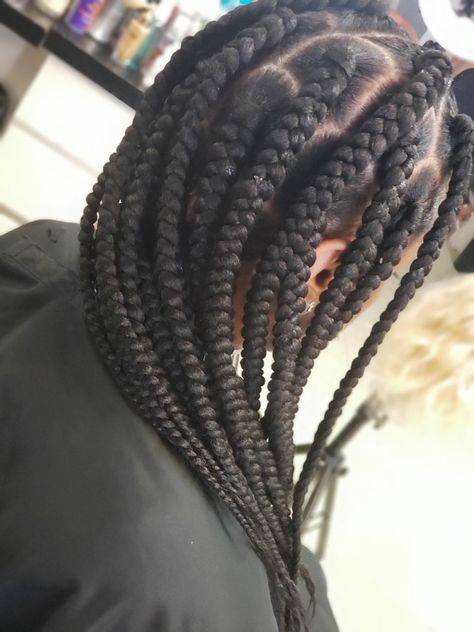 Jumbo Half Moon Braids @naturallycrownedhairstudio Black Girls Hairstyles, Half Moon, Girl Hairstyles, Dreadlocks, Braids, Hairstyles, Moon, Hair Styles, Hair