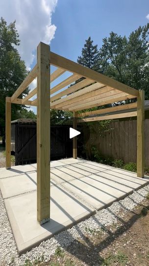 556K views · 7.2K reactions | Our diy patio. #patio #pergola #patiodesign #concrete #patioseason #modernpatio #gazebo | Perry Amoylen | Hollywood Strings Orchestra · A Summer Place Diy Small Gazebo, Small Gazebo Ideas Backyards, Small Concrete Patio Ideas, Diy Gazebo Ideas Cheap, Easy Gazebo, Small Gazebo, Amish Country Ohio, Diy Gazebo, Patio Pergola